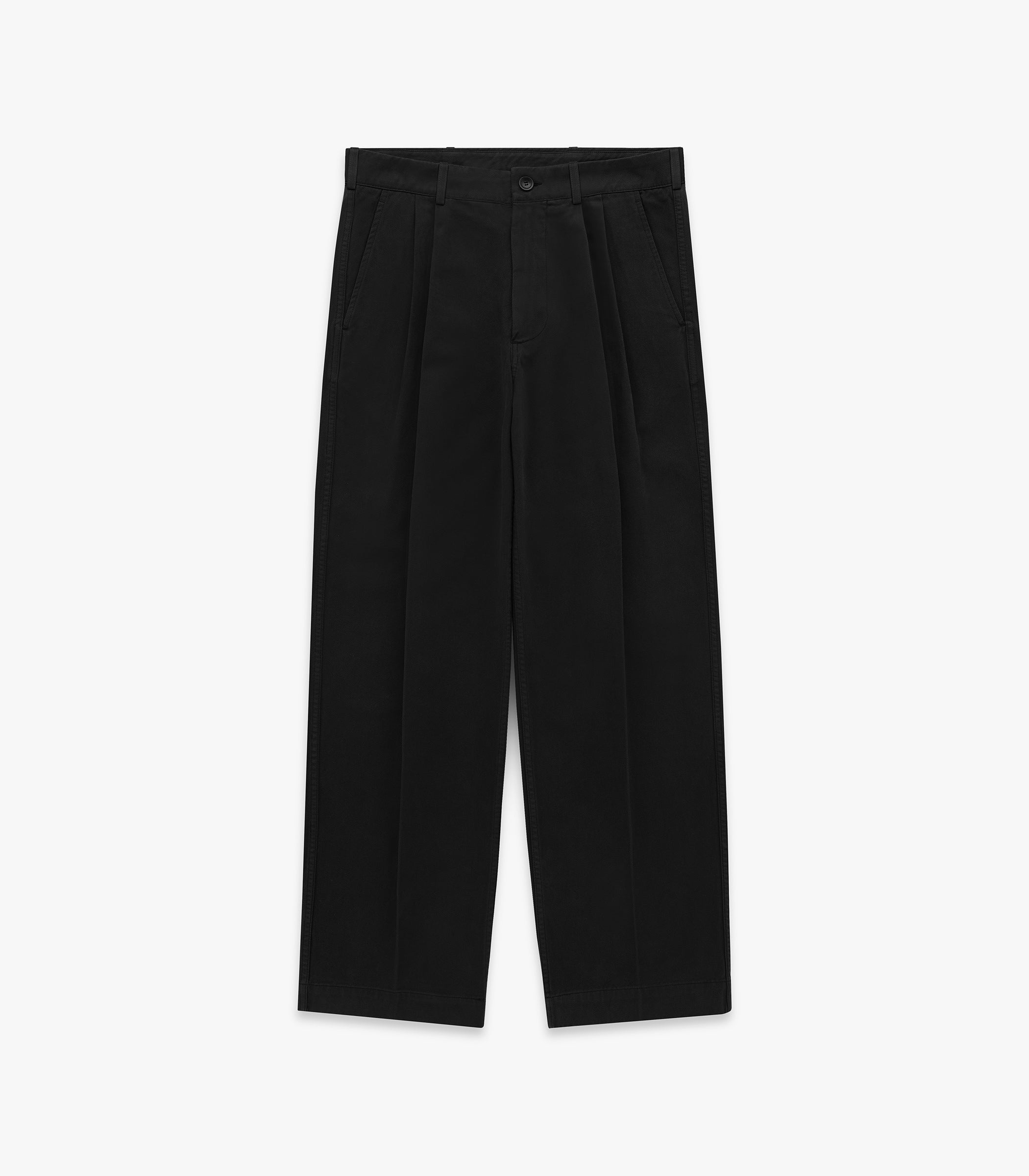 Canal Pleated Twill Cotton Pant