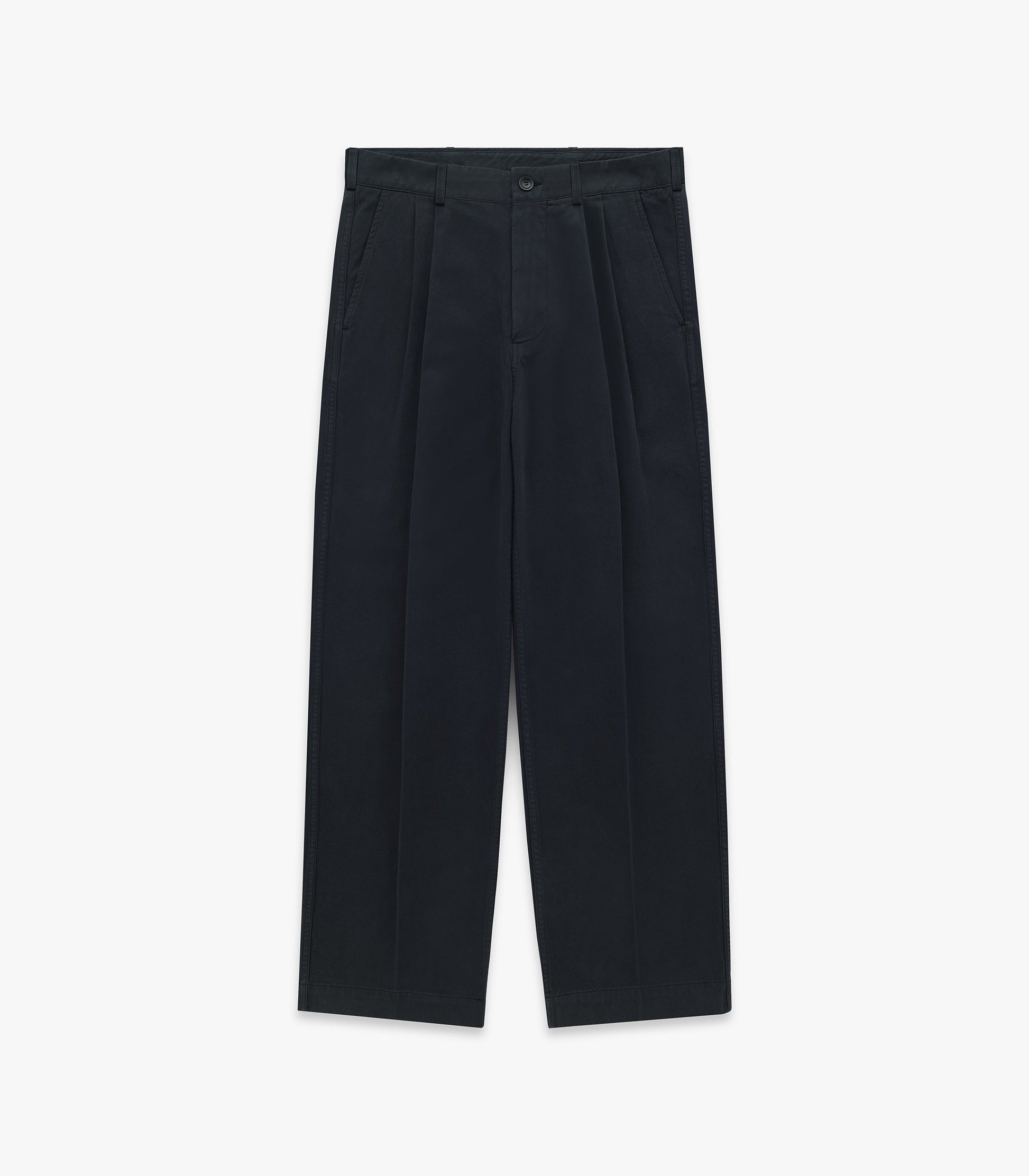 Canal Pleated Twill Cotton Pant