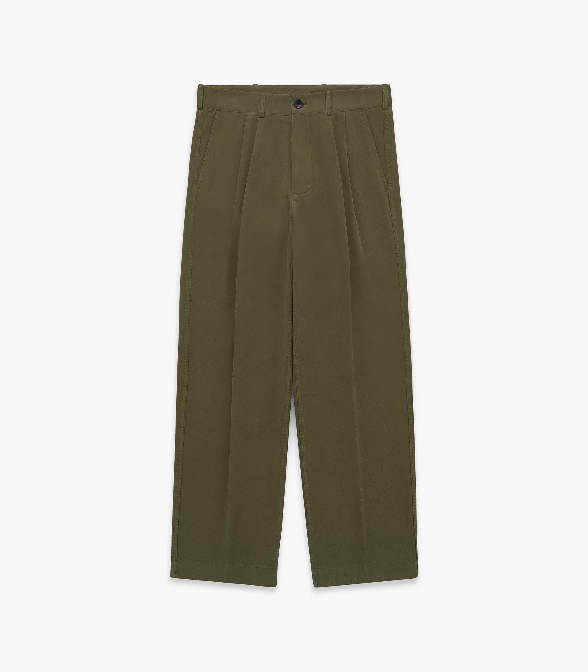 Canal Pleated Twill Cotton Pant