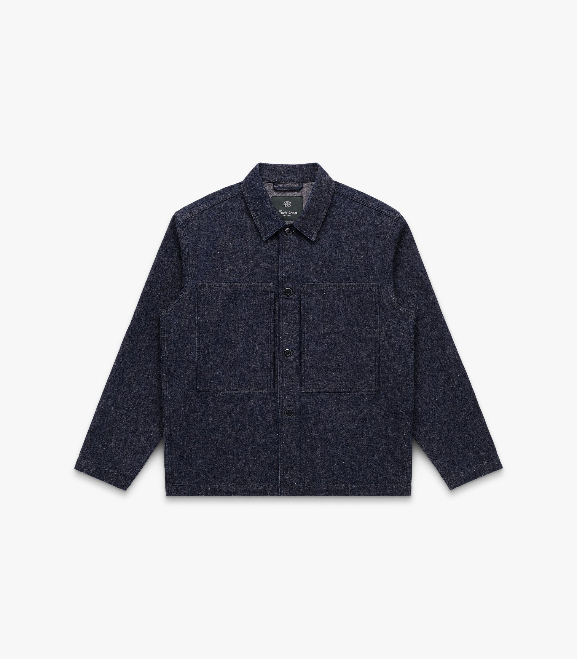 Navy blue shirt on a white background