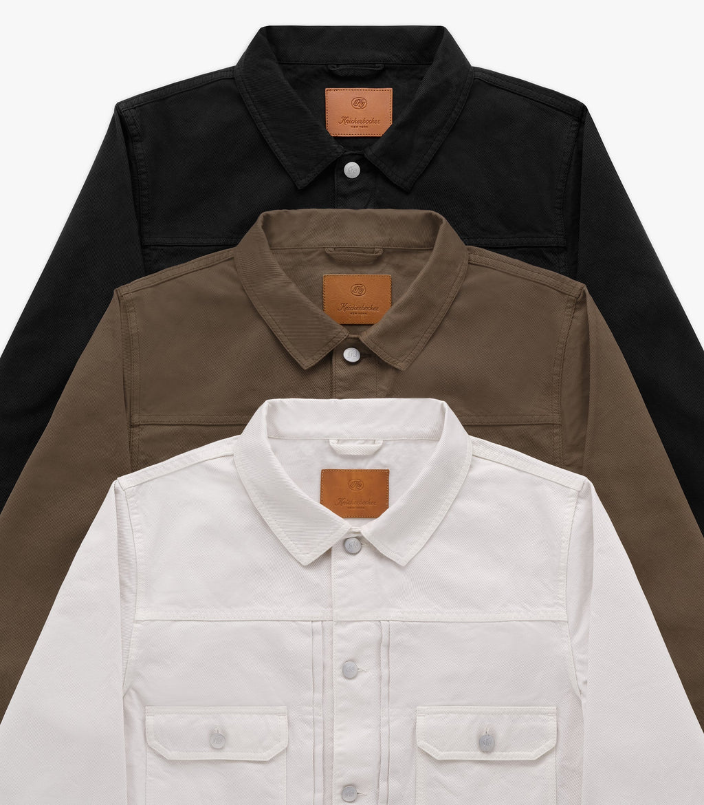 Pleated Twill Trucker