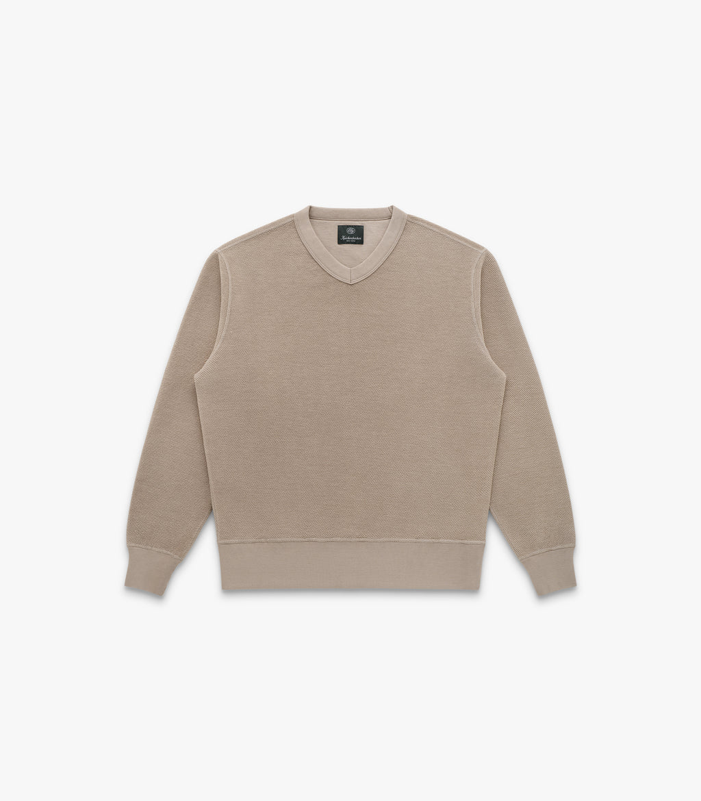 V Twill Knit Crew