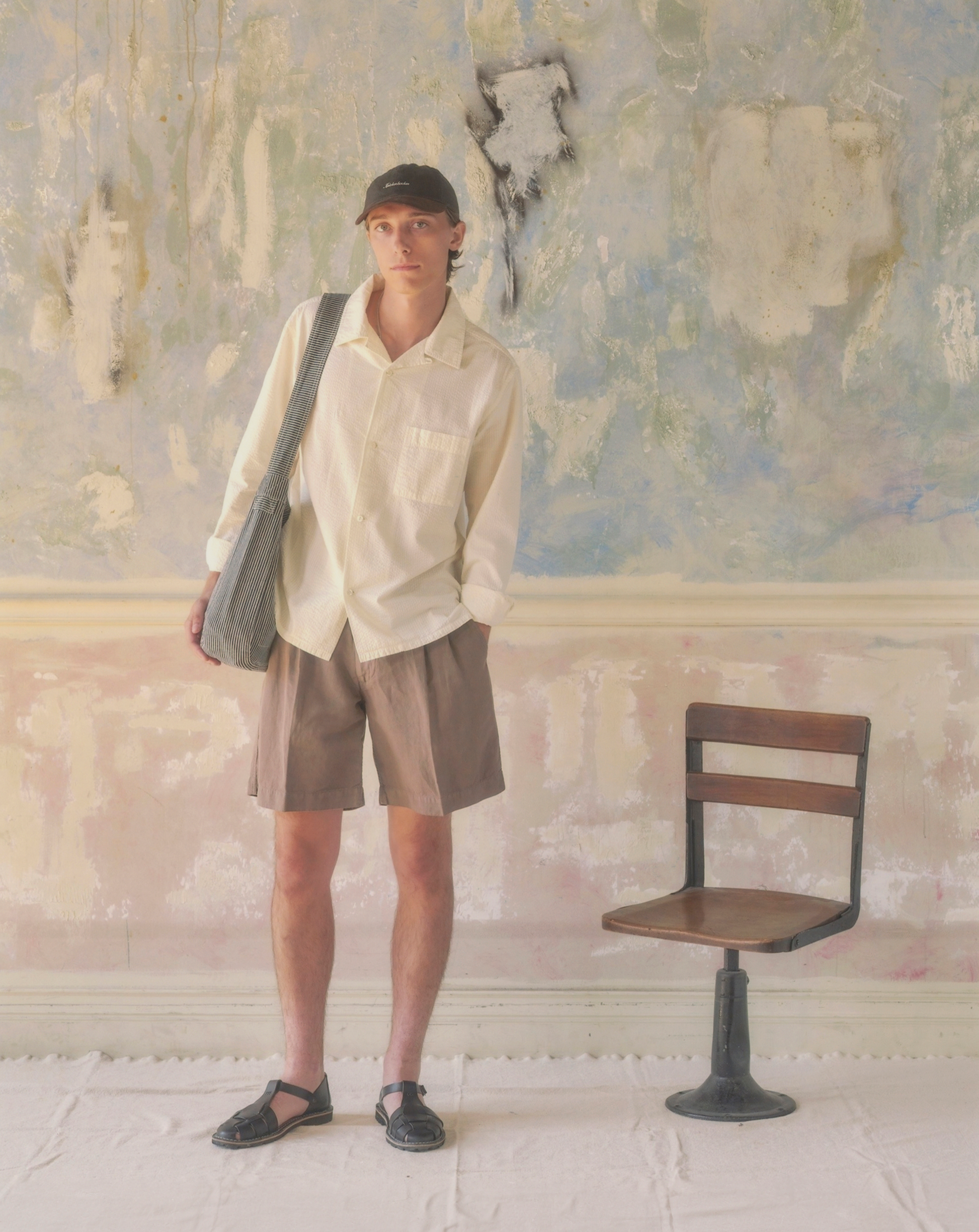Script Cotton & Linen Cap